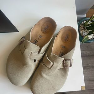 Taupe Boston Birkenstocks Size 38